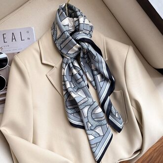 Zomer Zijden Sjaals Vrouwen 90*90Cm Strand Zonnebrandcrème Vierkante Sjaals Dames Sjaals Wrap Uitlaat Bandana Vrouwelijke Chiffon Hijab poncho wit