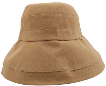 Zomer Zonnebrandcrème Grote Hoed Vrouwelijke Strand Visser Panama Eenvoudige Vlakte Hoed Hip Hop Prachtige Zon Outdoor Vissen Hoed Lichtgewicht khaki