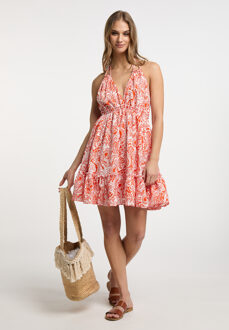 Zomerjurk Dames rood wit Wit/Rood - M