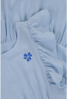 Zomerjurk light blue viscose/linnen voor meisjes in de kleur - maat 92 Lichtblauw