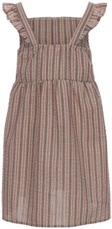Zomerjurkje gestreept seersucker voor meisjes in de kleur - maat 128 Veelkleurig