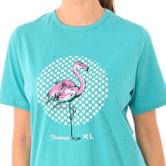 Zomerse pyjama KL40000 met korte mouwen voor dames Blauw