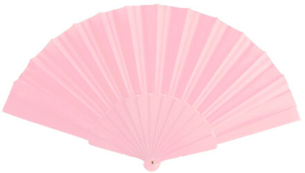 Zomerse Waaier Licht Roze 23 Cm - Verkleedattributen