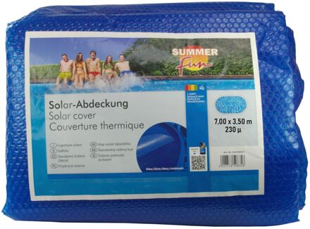 Zomerzwembadhoes solar ovaal 700x350 cm PE blauw