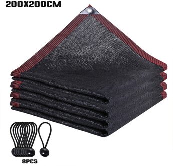 Zon-Blok Schaduwdoek Netto Mesh Schaduw Met Grommets Voor Tuin Patio Tuin Shading Netto Schaduw Doek Cover 2X2M