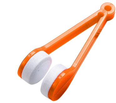 Zon Glazen Microfiber Brillen Cleaner Borstel Schoonmaak Tool Brillen Cleaner Home Office Accessoires Gratis Oranje