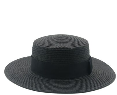 Zon Hoeden Mannen Vrouwen Brede Rand Lint Band Kaki Zwarte Klassieke Eenvoudige Strooien Hoeden Zon Casual Outdoor Strand Mannen vrouwen Hoed