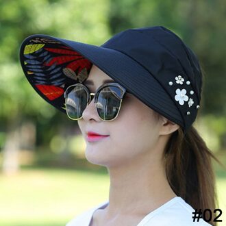 Zon Hoeden Voor Vrouwen Vizieren Hoed Vissen Fisher Strand Hoed Uv Bescherming Cap Zwart Casual Womens Zomer Caps Paardenstaart Breed rand Hoed Blauw