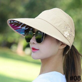 Zon Hoeden Voor Vrouwen Vizieren Hoed Vissen Fisher Strand Hoed Uv Bescherming Cap Zwart Casual Womens Zomer Caps Paardenstaart Breed rand Hoed leger groen