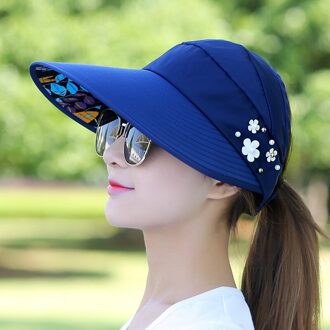 Zon Hoeden Voor Vrouwen Vizieren Hoed Vissen Fisher Strand Hoed Uv Bescherming Cap Zwart Casual Womens Zomer Caps Paardenstaart Breed rand Hoed marine
