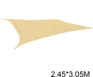 Zon Shade Sail Uv Blokken Zand Rechthoek Zonnezeil Luifel Duurzaam Shade Cover Voor Deck Patio Tuin Yard KSI999 rectangular2.45x3.05