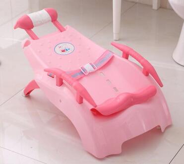 Zonder muzikale Kids Kind shampoo stoel baby wassen haar stoel bed bad baby veiligheid zorg klapstoel nieuw roze