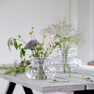 Zone Denmark Inu glazen vaas 2 delig - 25 x 23 cm Wit