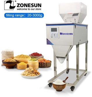 ZONESUN 3000g Food Racking Machine Granular Powder Materials Weighing Packing Machine Filling Machine For Seeds Coffee Bean