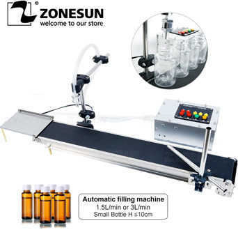 ZONESUN Automatic Single Head Liquid Filling Machine Sense High Precision High Temperature Heat Resistance For Perfume Oil Water