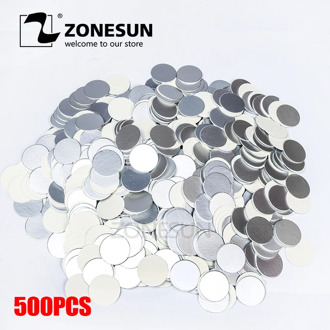 ZONESUN induction sealing customized size plactic laminated aluminum foil lid liners 500pcs for PP PET PVC PS ABS glass bottles