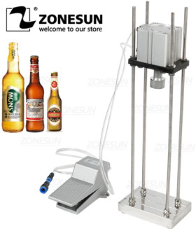 ZONESUN Pneumatic Beer Capping Machine Semi-automatic Cap Sealing Machine Manual Bottle Capper Commercial Bar Brewery