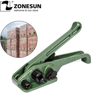 ZONESUN SD330 Manual Pet Pp Plastic Omsnoeringsapparaat Strapping Machine Voor 13/16/19mm Poly Strap Voor baksteen Carton Hand Tool Set