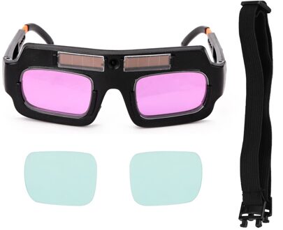 Zonne-energie Auto Lasfilters Veiligheidsbril Anti Uv Weld Professionele Bril Lassen Elektrische Glas zak packing