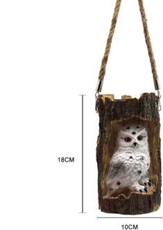 Zonne-energie Lantaarn Outdoor Opknoping Boom Gat Uil Licht Lamp Licht Wilde Opknoping Brons Voor Buiten Tuin Boom Decoratie