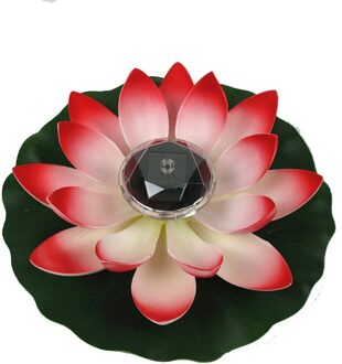 Zonne-energie Led Bloem Licht Onderwater Drijvende Fontein Vijver Garden Pool Lamp Realistische Lotus Vorm Led Bright Lampen Lamp Rood
