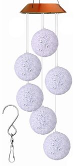 Zonne-energie Led Wind Chime Light Draagbare Lampen Kleur Veranderende Spiraal Spinner Windchime Outdoor Decoratieve Windbell Licht