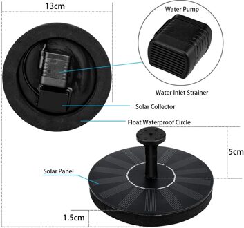 Zonne-energie Pomp Tuin Vogel Bad Fontein Water Drijvende Vijver Patio Decor Zonlicht Aangedreven Park Fontein Waterpomp Помпа D21