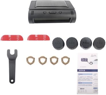Zonne-energie Tpms 6 Alarm Modi Bandenspanningscontrolesysteem Auto Automatische Trillingen Detectie Real-Time Displays Tpms 35 extern sensor