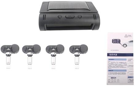 Zonne-energie Tpms 6 Alarm Modi Bandenspanningscontrolesysteem Auto Automatische Trillingen Detectie Real-Time Displays Tpms 35 Interanal sensor