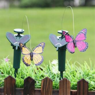 Zonne-energie Vliegende Vlinder Vogel Yard Tuin Stake Ornament Decoroutdoor Decor Bloempotten Decoratie