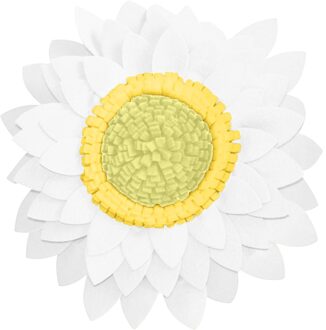 Zonnebloem Decoratieve Kussens 3d Bloem Ronde Kussen Zonnebloem Decoraties Kind Paar Woondecoratie wit