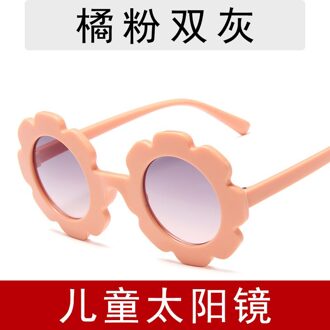 Zonnebloem Kinderen Zonnebril Leuke Baby Comfortabele Kleurrijke Zonnebril Ronde Frame Bloemblaadje Bril 7