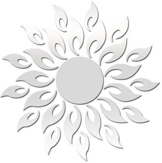 Zonnebloem Spiegelwand Sticker Acryl Tv Achtergrond Zon Spiegel Decal Stickers Muurschildering Huishoudelijke Slaapkamer Badkamer Diy Decoratie 01