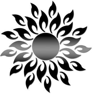 Zonnebloem Spiegelwand Sticker Acryl Tv Achtergrond Zon Spiegel Decal Stickers Muurschildering Huishoudelijke Slaapkamer Badkamer Diy Decoratie 03