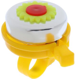 Zonnebloem Vormige Kids Fiets Fietsen Sport Scooter Bel Ring Accessoires geel