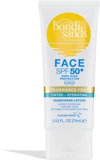 Zonnebrandcrème Bondi Sands Fragrance Free Tinted Hydrating Face Lotion SPF50+ 75 ml