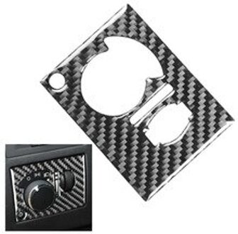Zonnebrandcrème Decoratieve Stickers Accessoire Black Carbon Fiber Voor Dodge Challenger Koplamp Schakelaar Panel Cover Trim