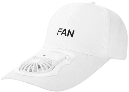 Zonnebrandcrème Zonne-energie Fan Hoed Zomer Outdoor Sport Hoeden Zon Cap Met Solar Cool Fan Fietsen Klimmen Baseball Cap wit