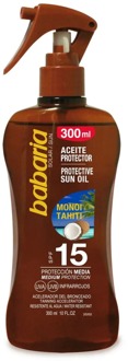 Zonnebrandspray Babaria Solar Aceite Monoi Tahiti SPF 15 300 ml