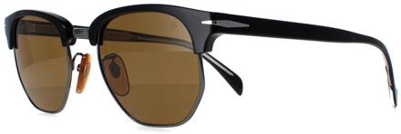 Zonnebril 1002/s Cat.3 Wayfarer Staal Zwart/bruin