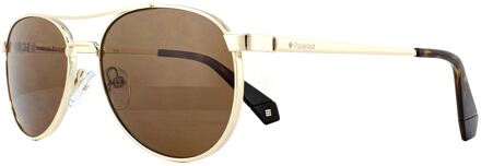 Zonnebril 6070 6lb/m9 Dames Piloot Goud/zwart/brons Goudkleurig