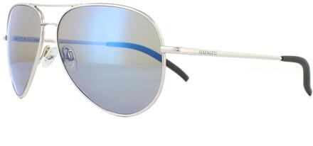 Zonnebril Carrara 8547 Glanzende Zilveren Mineraal Gepolariseerd 555nm Blauw