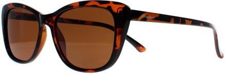 Zonnebril Gepolariseerd Panto Kunststof Bruin (mp42b)