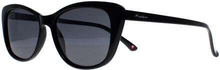 Zonnebril Gepolariseerd Panto Kunststof Zwart (mp42)