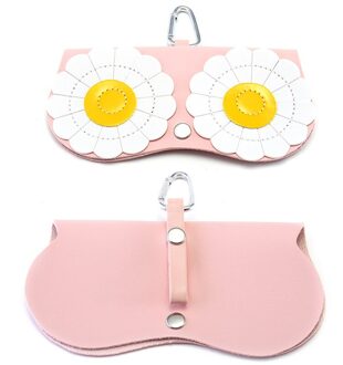 Zonnebril Houder PU Lederen Brillen Case Leuke Eyewear Container Gevallen Opknoping Haak Óculos Box voor Vrouwen 05