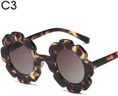 Zonnebril Kids Aangekomen Kinderen Zonnebril UV400 Zon Bloem Schattige Kinderen Zonnebril Meisjes Jongens Oculos De Sol C3