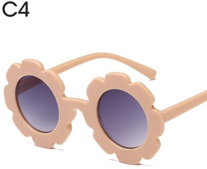 Zonnebril Kids Aangekomen Kinderen Zonnebril UV400 Zon Bloem Schattige Kinderen Zonnebril Meisjes Jongens Oculos De Sol C4