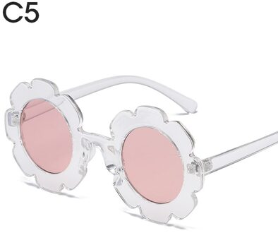 Zonnebril Kids Aangekomen Kinderen Zonnebril UV400 Zon Bloem Schattige Kinderen Zonnebril Meisjes Jongens Oculos De Sol C5