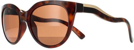 Zonnebril Lia 8573 Rood Mos Tortoise Champagne Goud Gepolariseerde Bestuurders Bruin