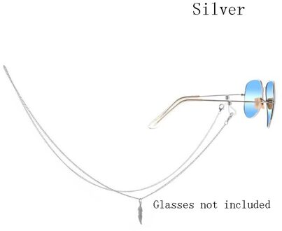 Zonnebril Masking Kettingen Voor Vrouwen Blad Hanger Brillen Kettingen Lanyard Mode-sieraden Glazen Houder Zilver